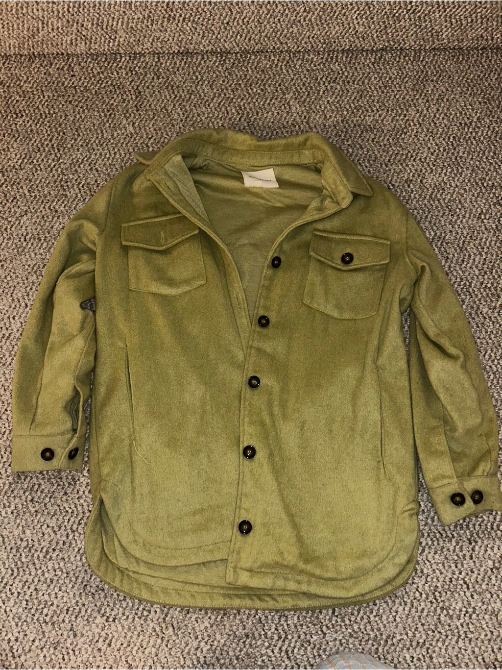 Thread & Supply Olive Green Button-Front Jacket